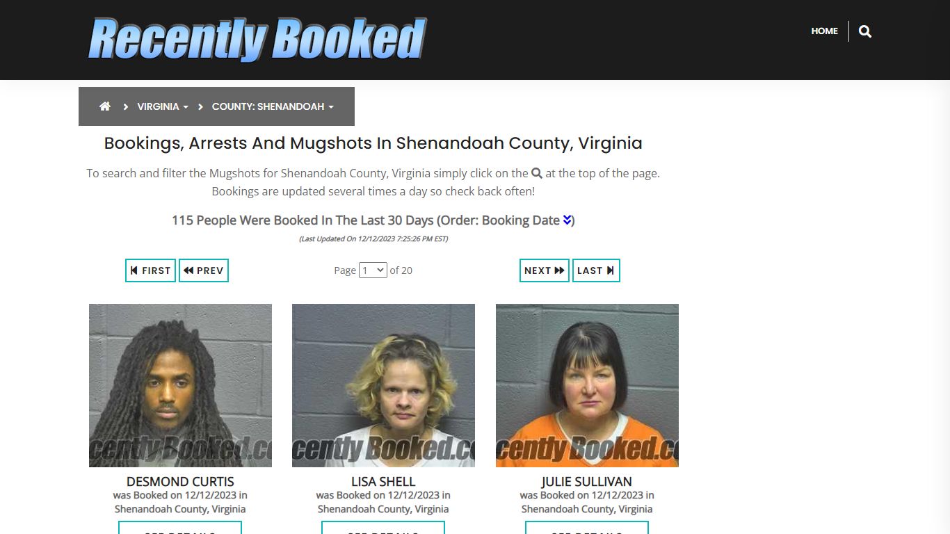 Bookings, Arrests and Mugshots in Shenandoah County, Virginia